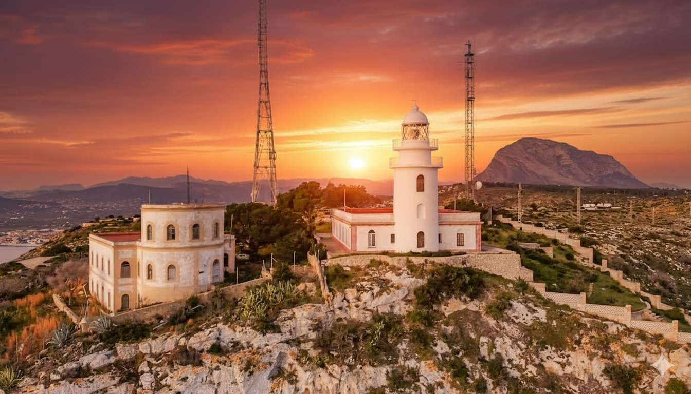 岬の夕日。 ジグソーパズルオンライン