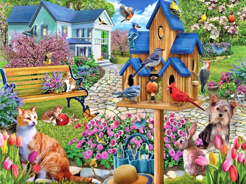 春の庭 ジグソーパズルオンライン