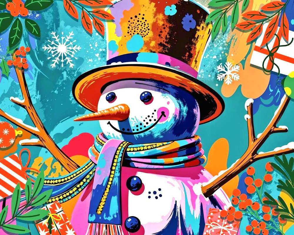 ハッピー・ホリデー・スノーマン ジグソーパズルオンライン