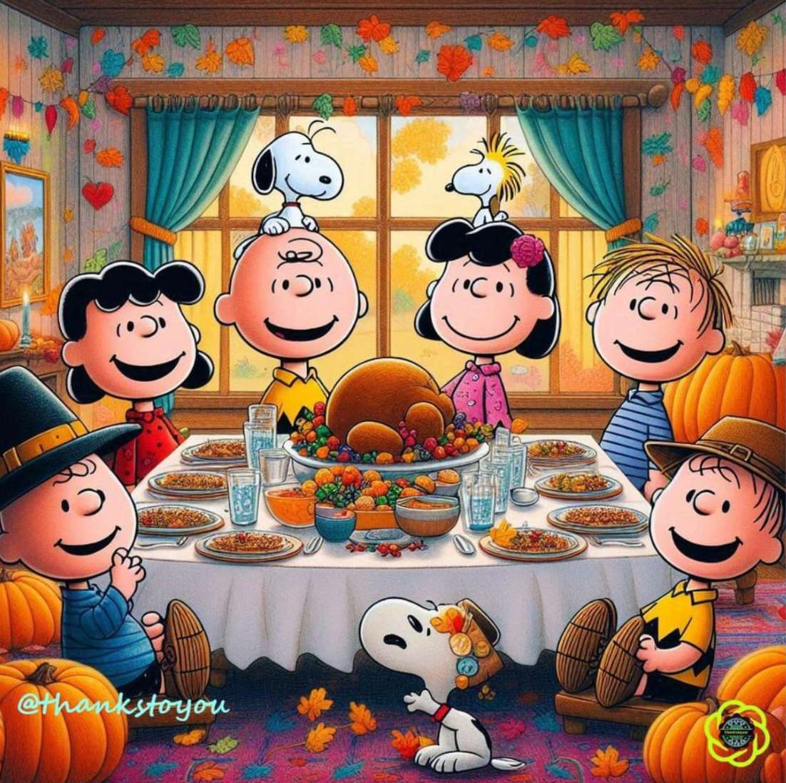 ピーナッツ家の感謝祭 ジグソーパズルオンライン