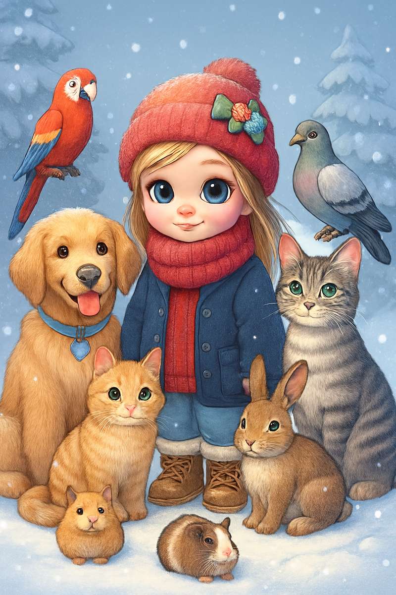 冬でも一緒にいると暖かいよ ジグソーパズルオンライン