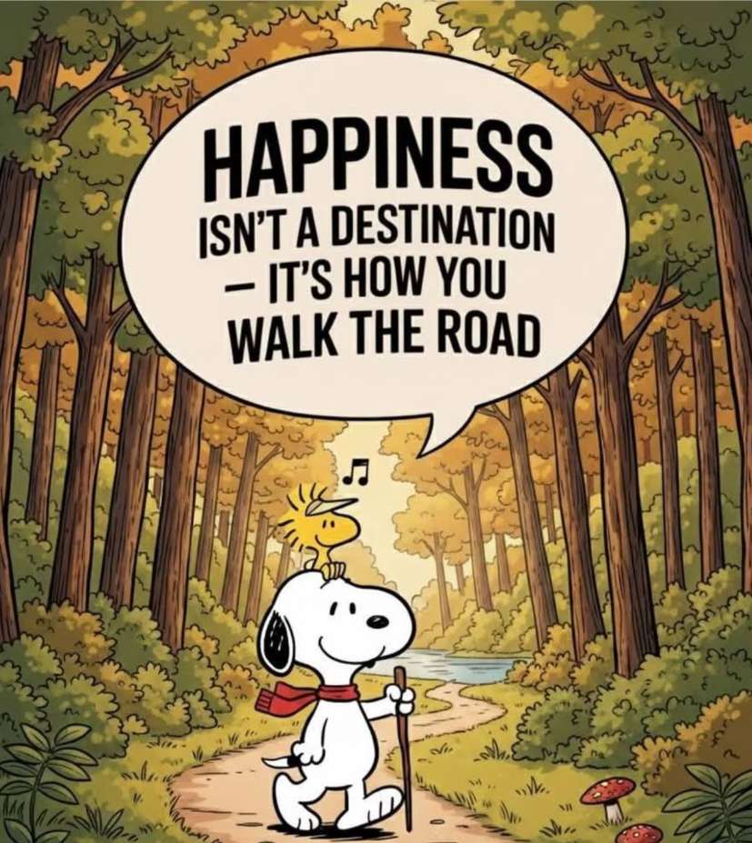 スヌーピーとウッドストックが森の中を散歩します。 オンラインパズル