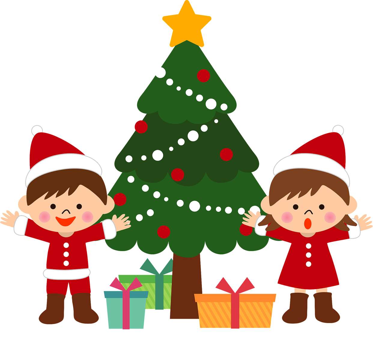 Fabbrica di puzzle per alberi di Natale, regali e bambini puzzle online