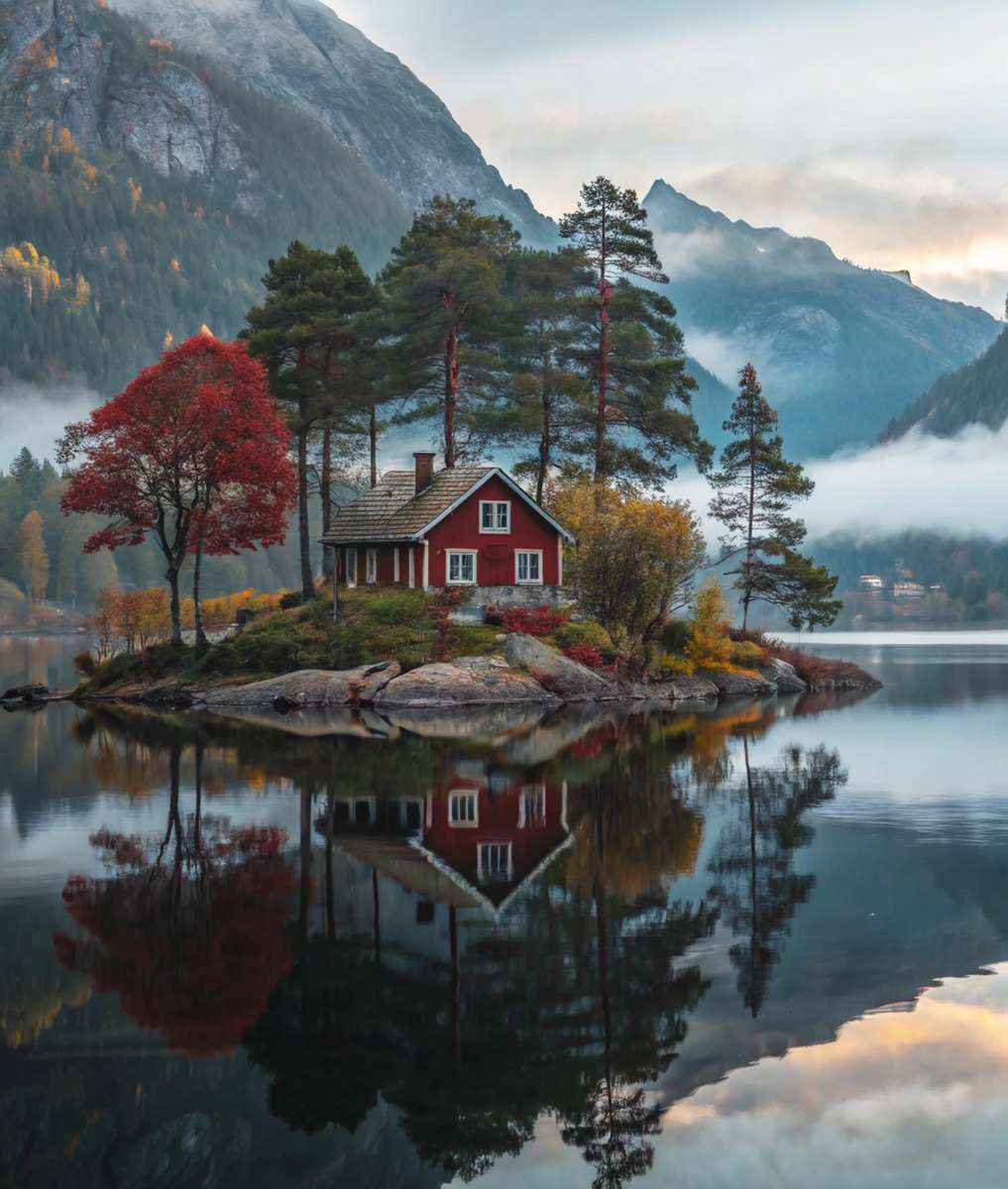 湖の上の家 オンラインパズル