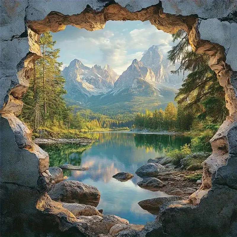 山の風景 オンラインパズル