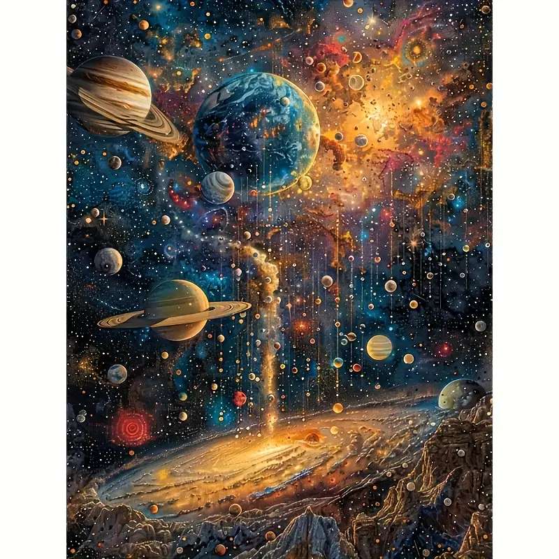 absztrakt bolygók kirakós online