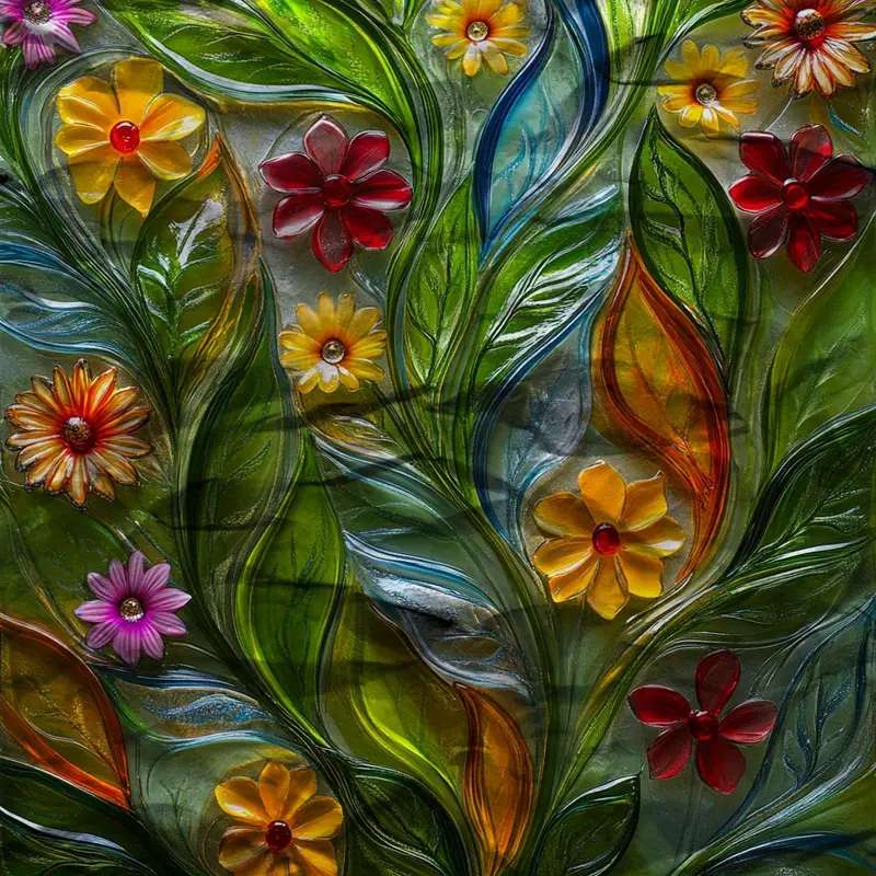 カラフルな花柄 オンラインパズル