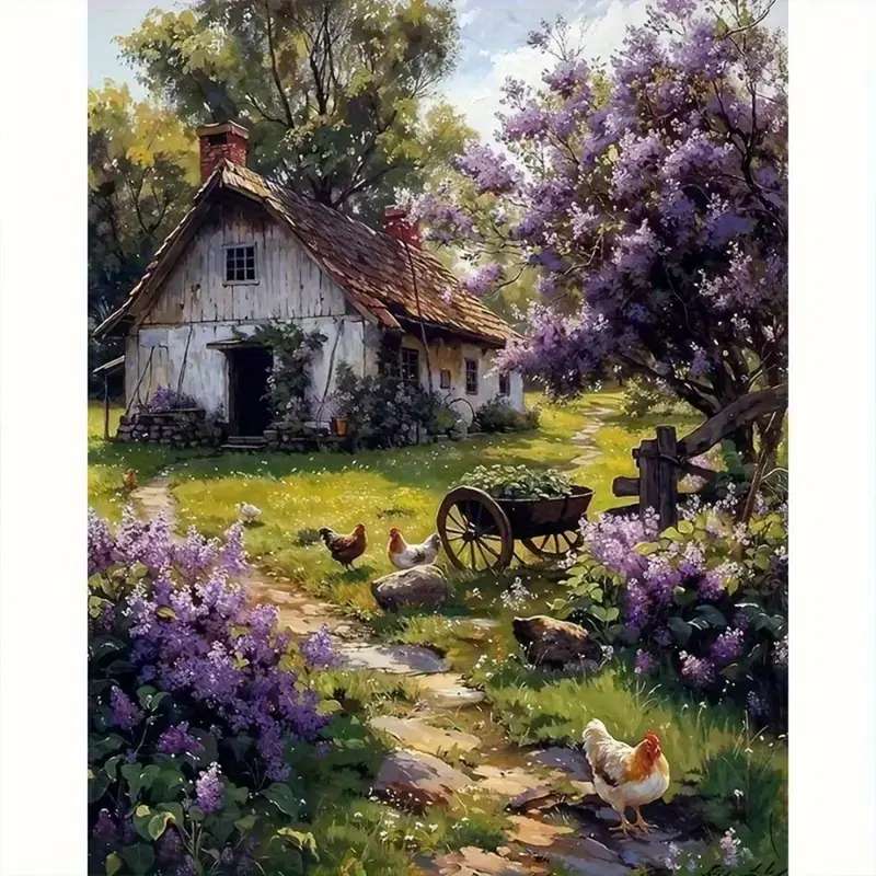 田舎ののどかな絵 オンラインパズル