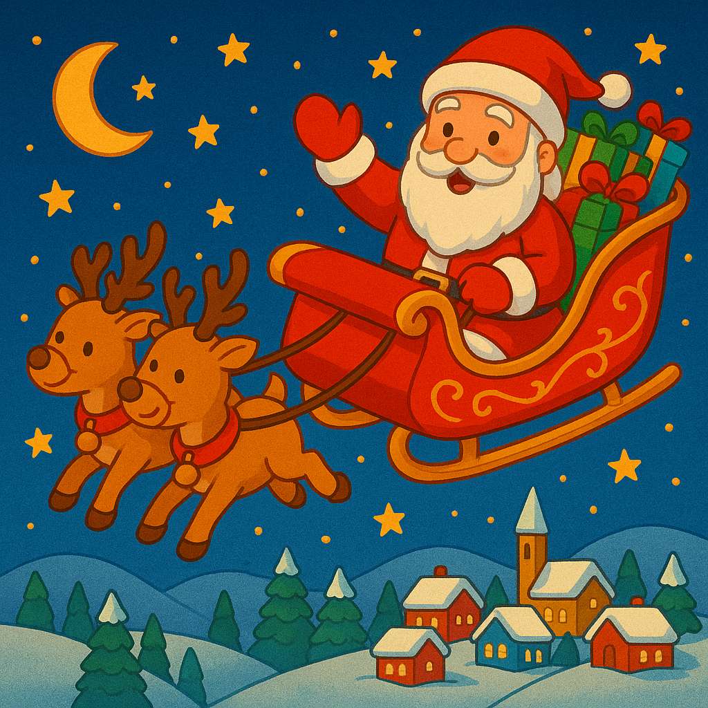 Mikulás utazása kirakós online