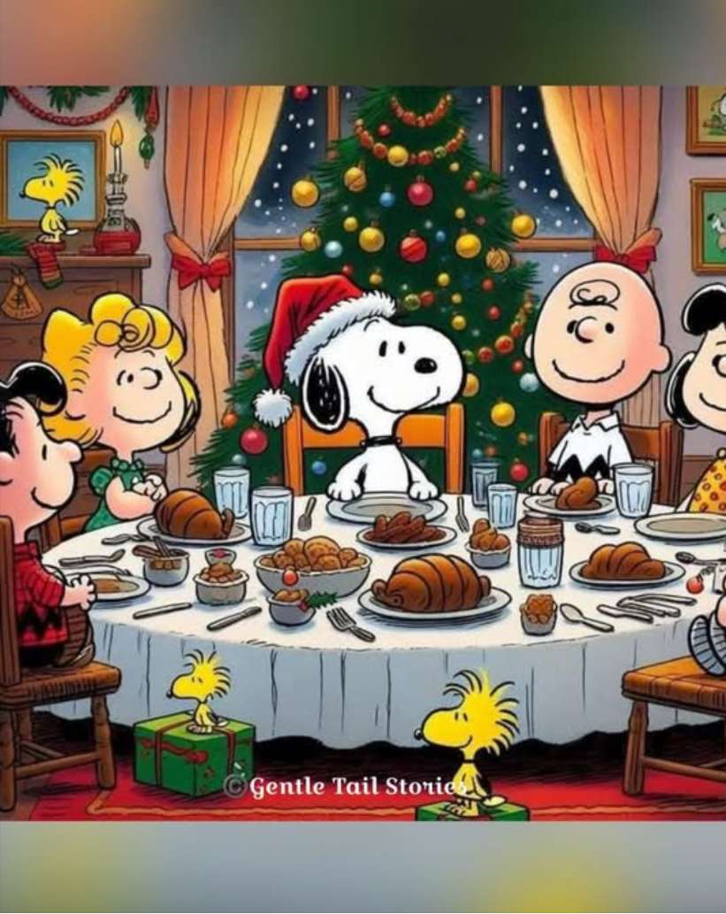 チャーリー・ブラウン、ルーシー、サリーは食事を共有します。 オンラインパズル