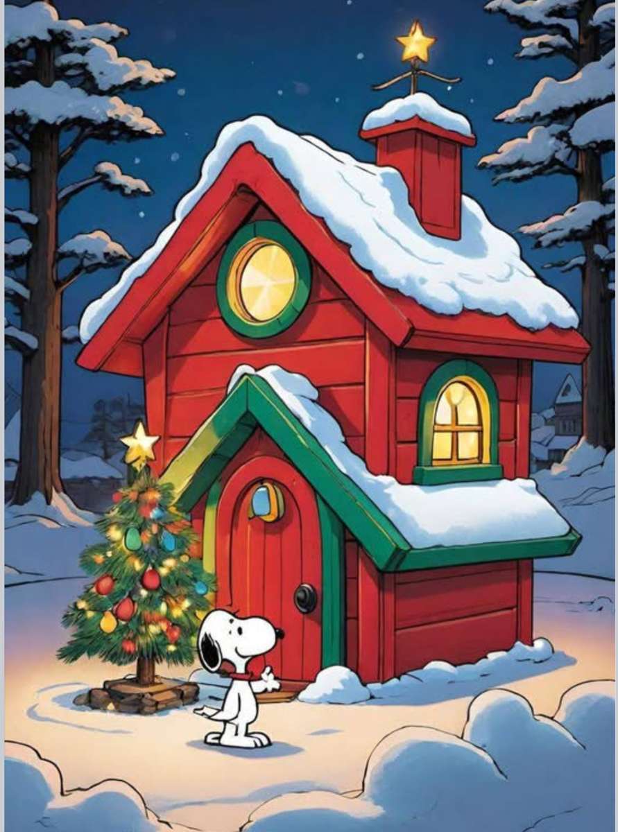 スヌーピーが赤い家の隣人を訪ねる オンラインパズル