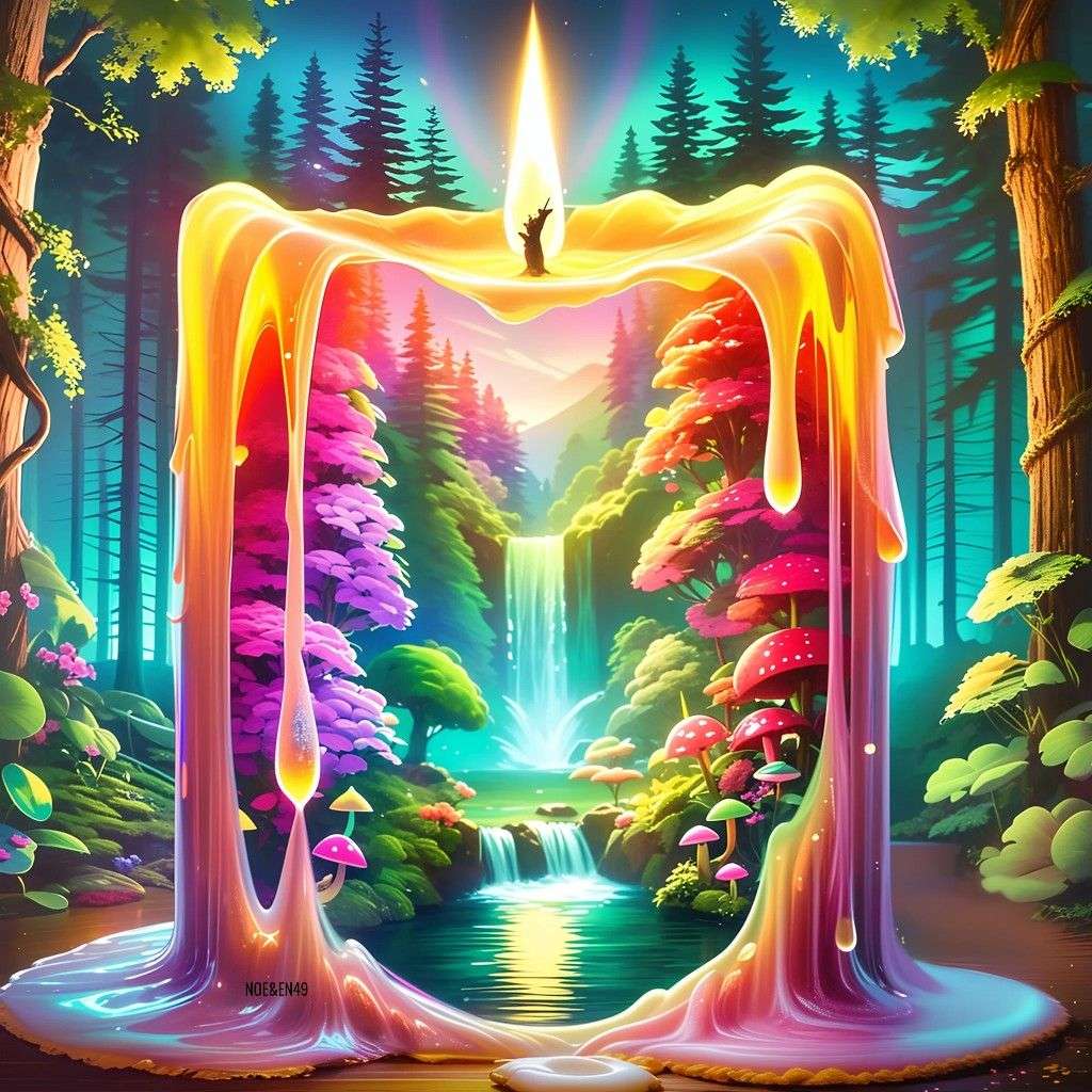 森の中の魔法のキャンドル ジグソーパズルオンライン