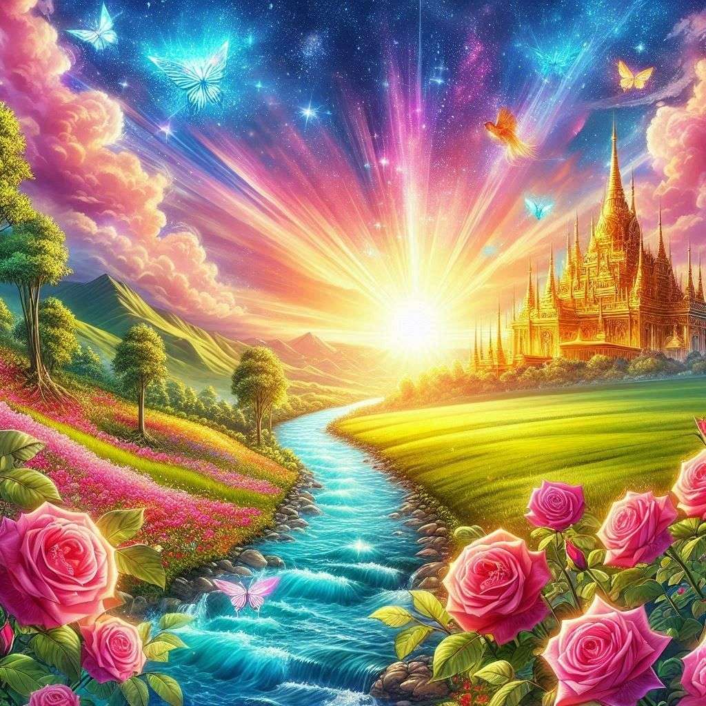 魔法のようなカラフルな夕日 ジグソーパズルオンライン