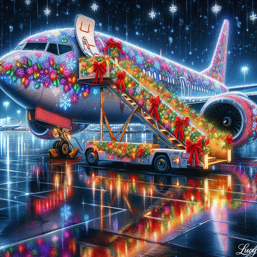 クリスのために豪華に装飾された飛行機 オンラインパズル