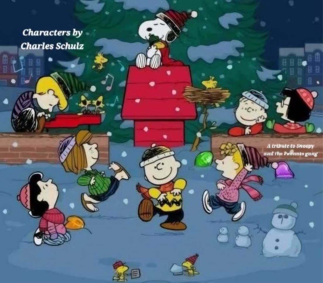 スヌーピーとその仲間たちは、一緒にいることを祝います。 ジグソーパズルオンライン