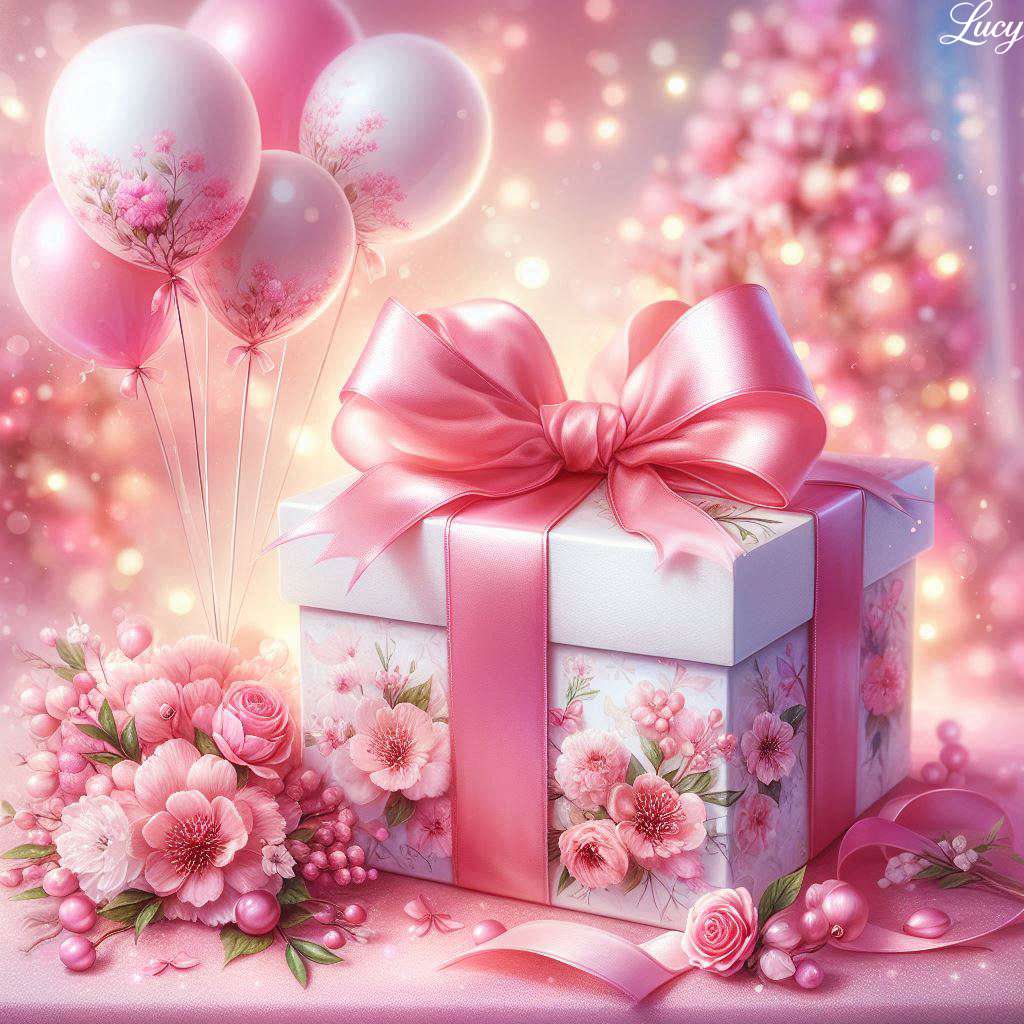 ピンクのクリスマスプレゼント オンラインパズル