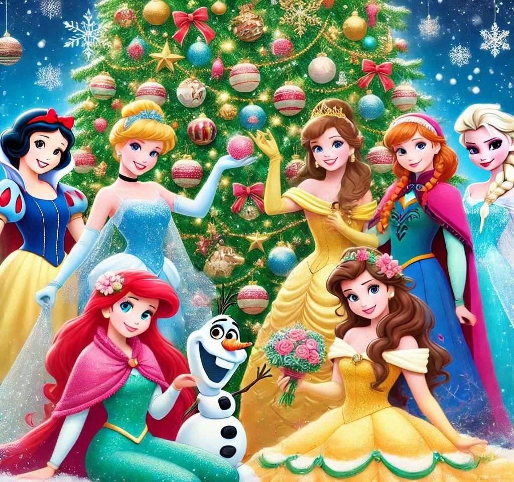 クリスマスのディズニープリンセスたち ジグソーパズルオンライン