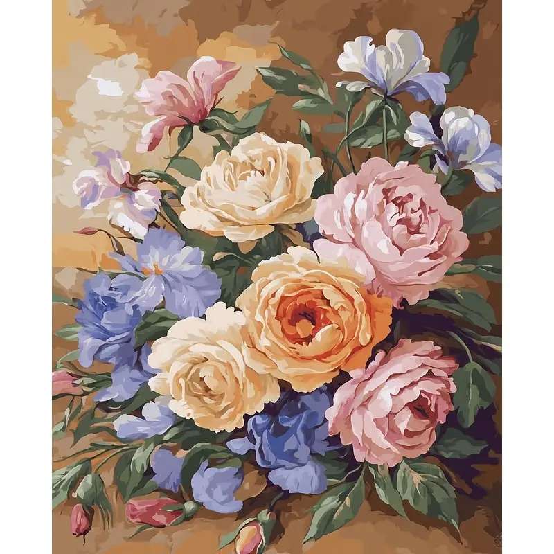 ビンテージ スタイルのバラの花束 ジグソーパズルオンライン