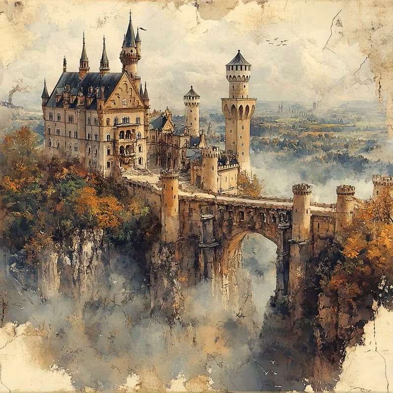 堀のある古城 オンラインパズル