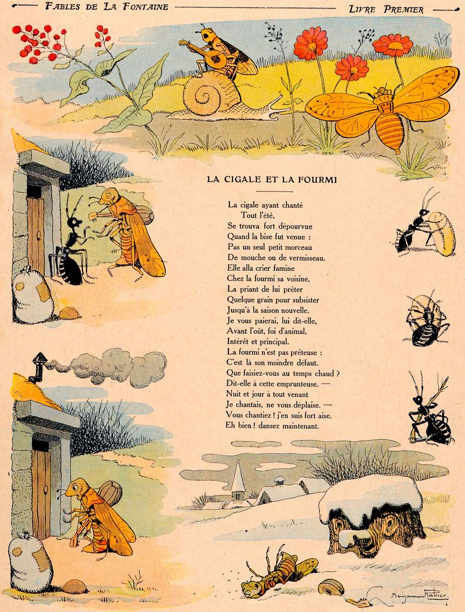 Rabier - Krykiet i mrówka - 1906 puzzle online