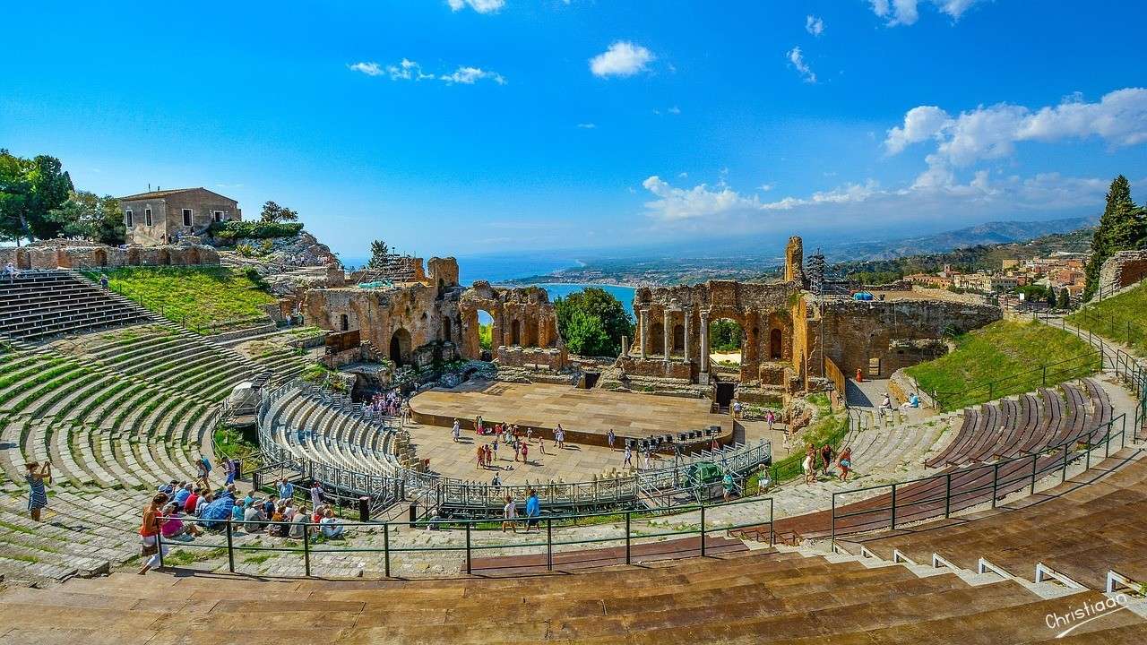 Teatro, Grego, Itália. puzzle online