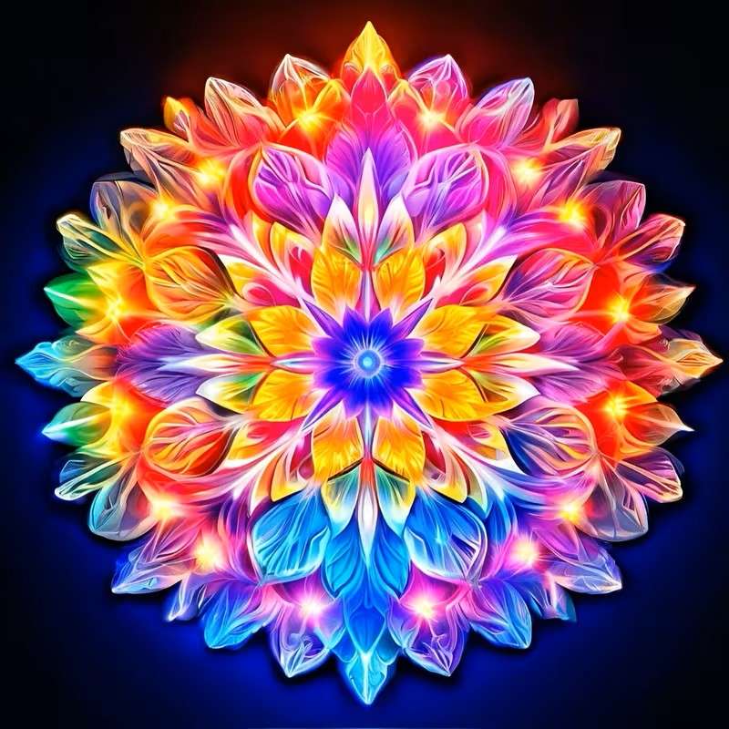 Gekleurde mandala online puzzel