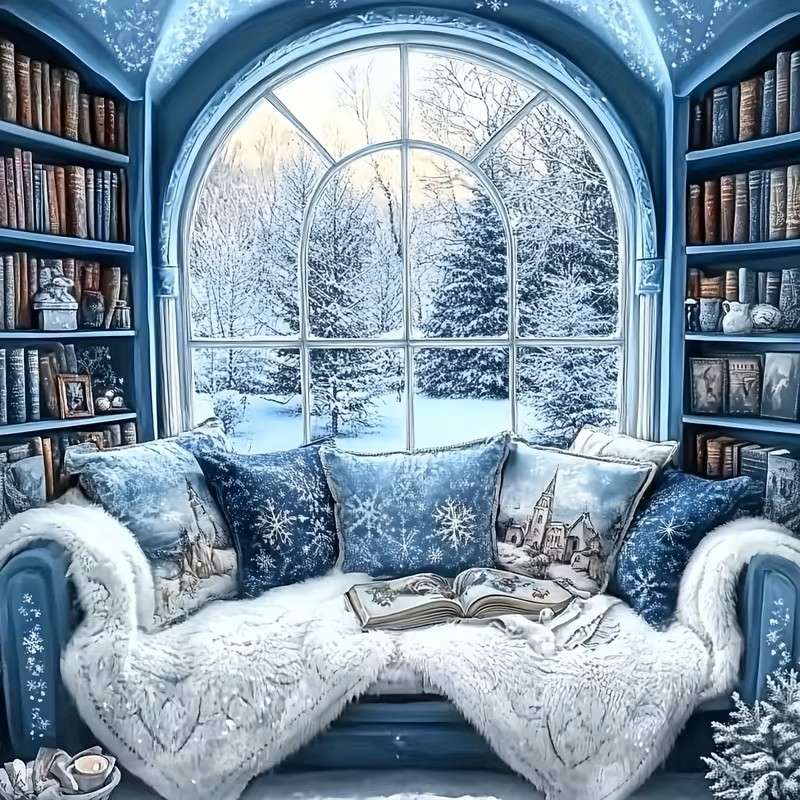 quarto azul com vista quebra-cabeças online