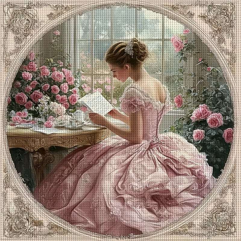 dame die een brief leest online puzzel