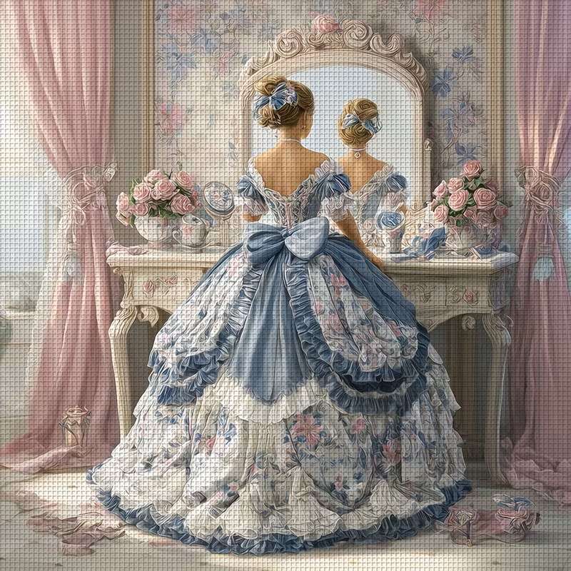 dame en robe de bal puzzle en ligne