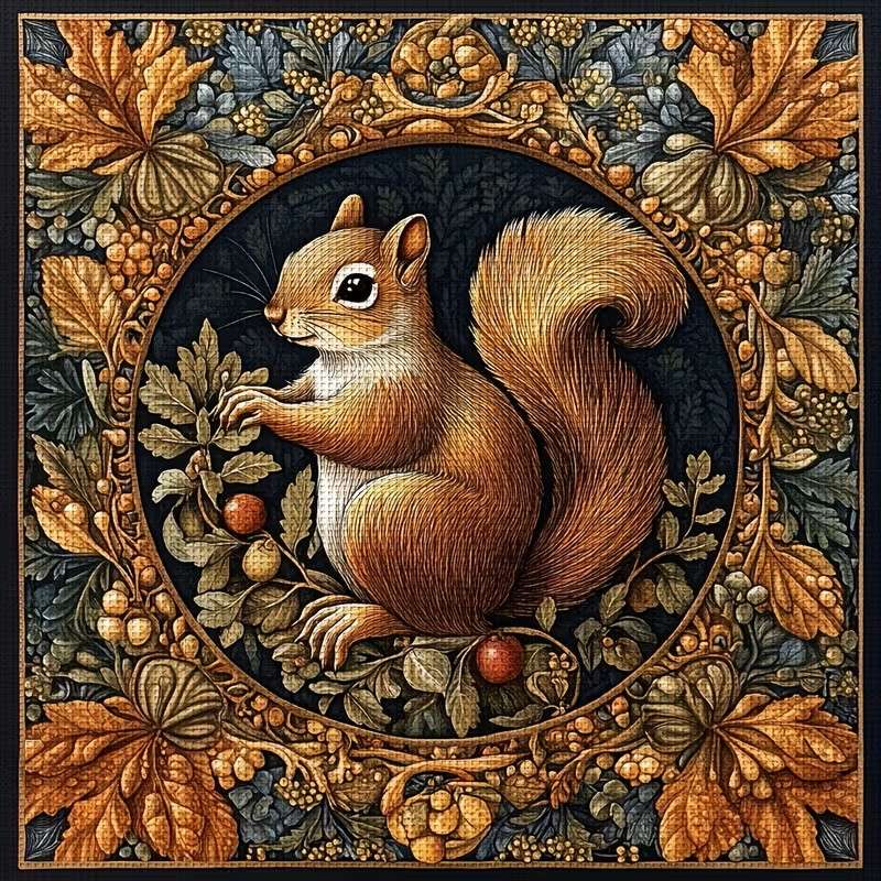 red squirrel and peanuts jigsaw puzzle online