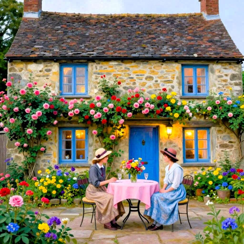 Zomermiddagthee (door 𝕄_ai) online puzzel