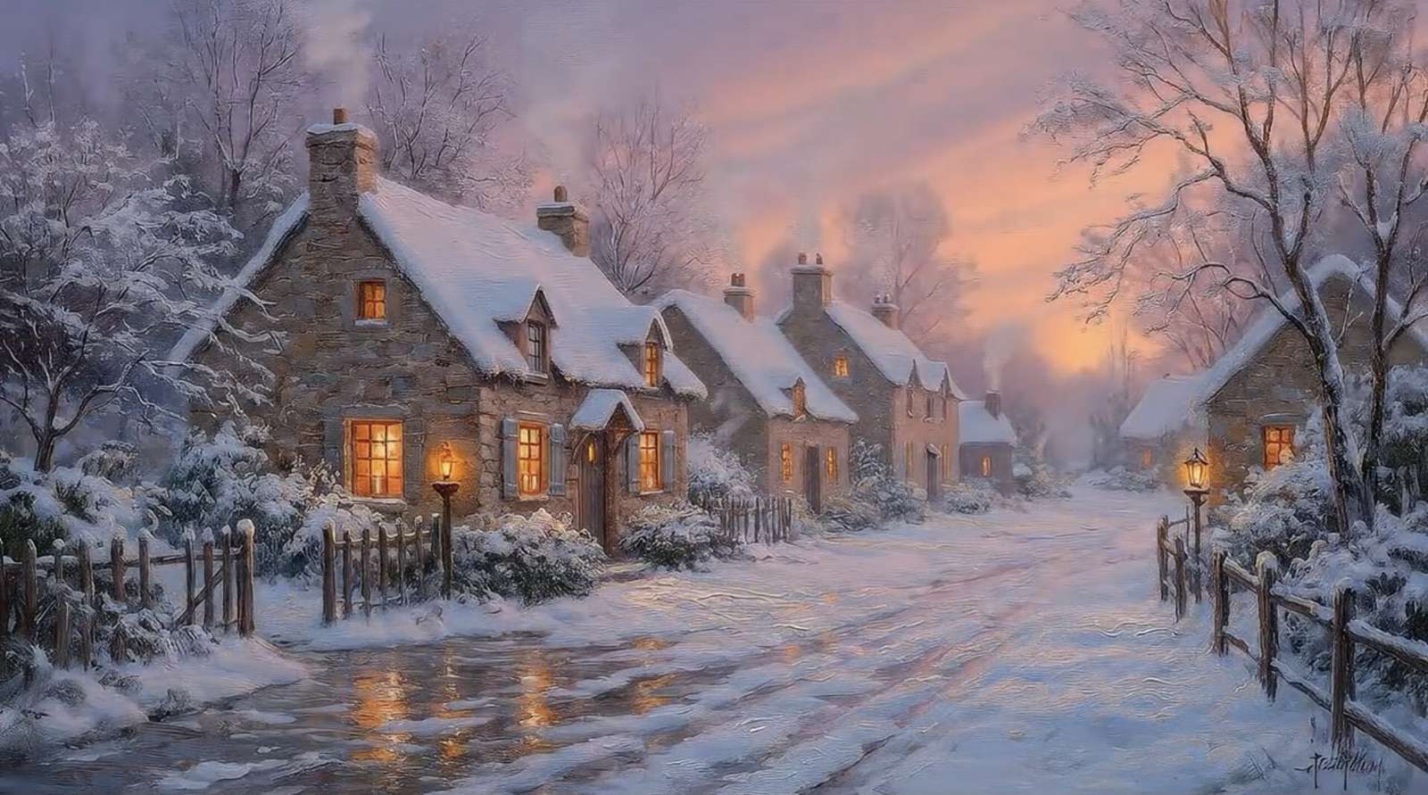 Prachtig sneeuwtafereel online puzzel