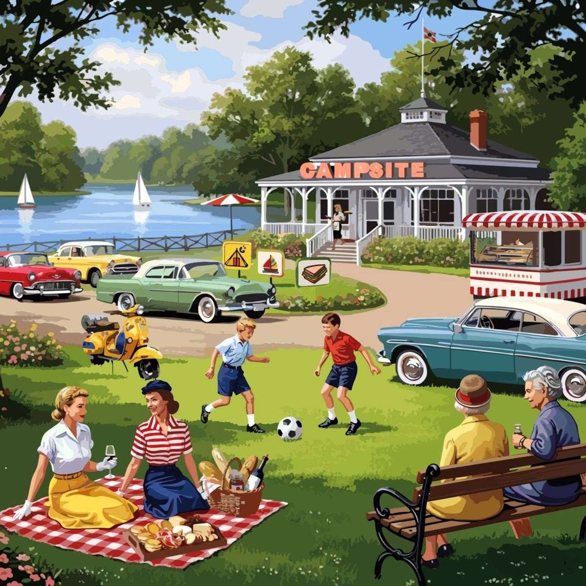 Fijne zonnige zondag (door 𝕄_𝔸𝕀) legpuzzel online