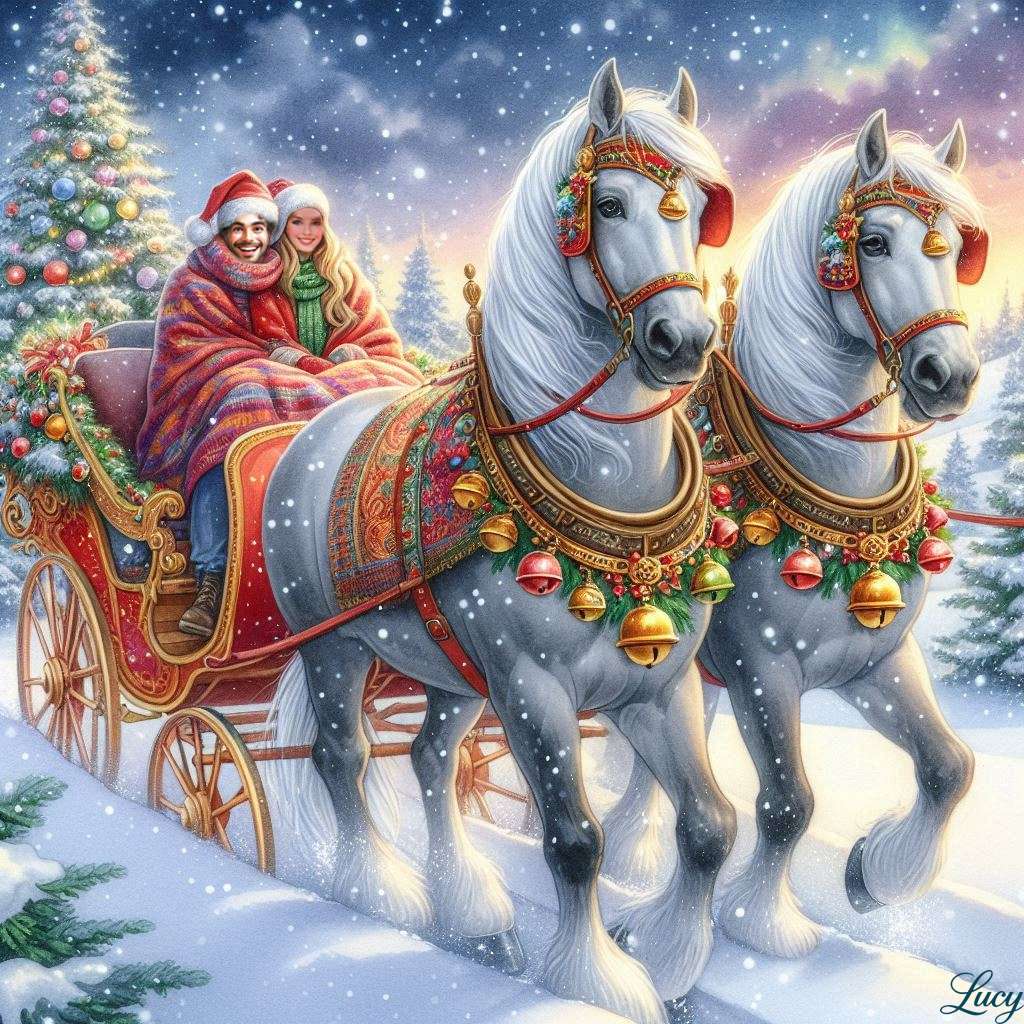 Dos caballos grises andaluces rompecabezas en línea