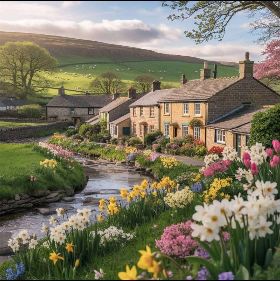 Jarní krajina online puzzle