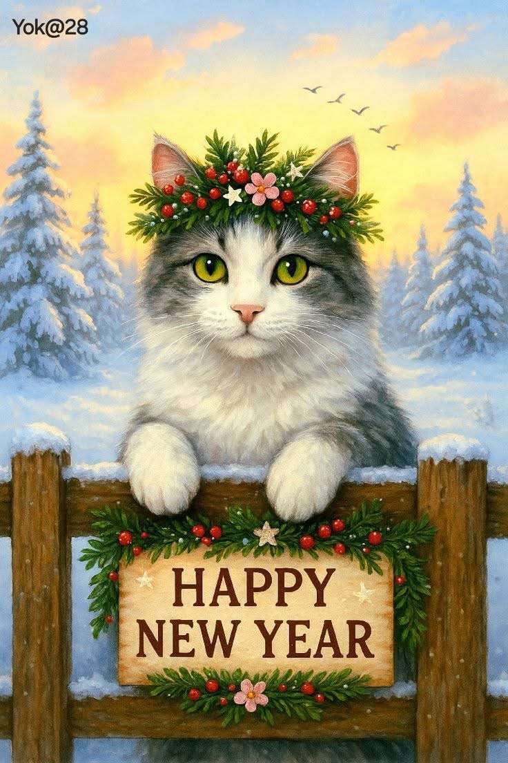 Meilleurs voeux de ce merveilleux minou puzzle en ligne