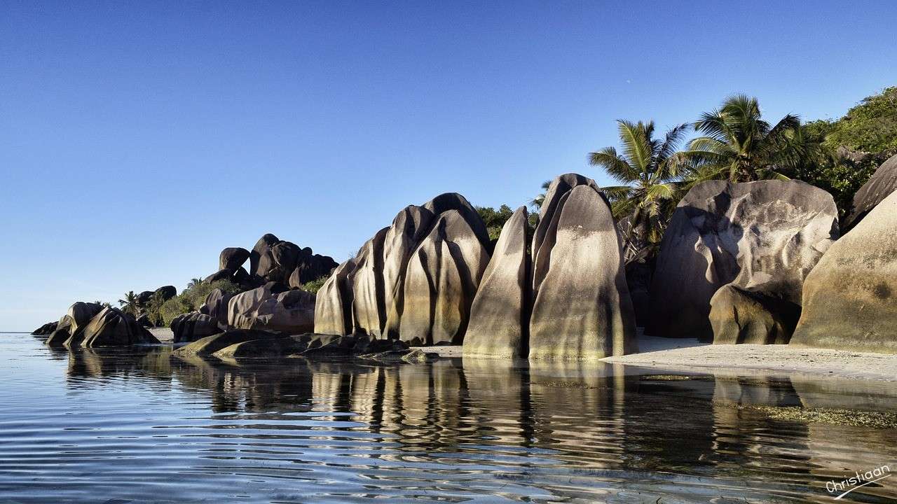 Seychellen, Dream Beach, Urlaub. Puzzlespiel online