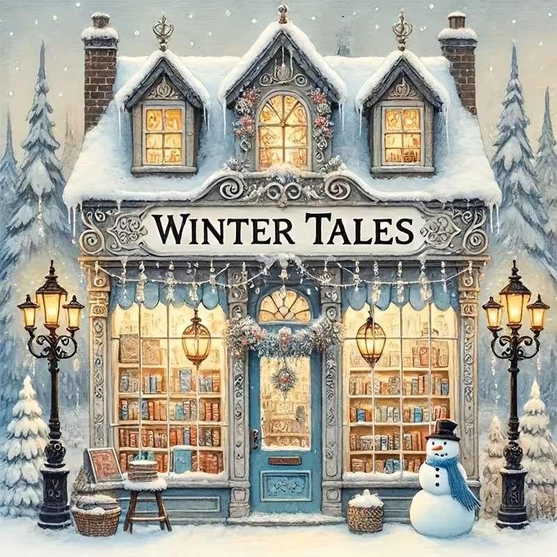 книжарница със зимни приказки онлайн пъзел