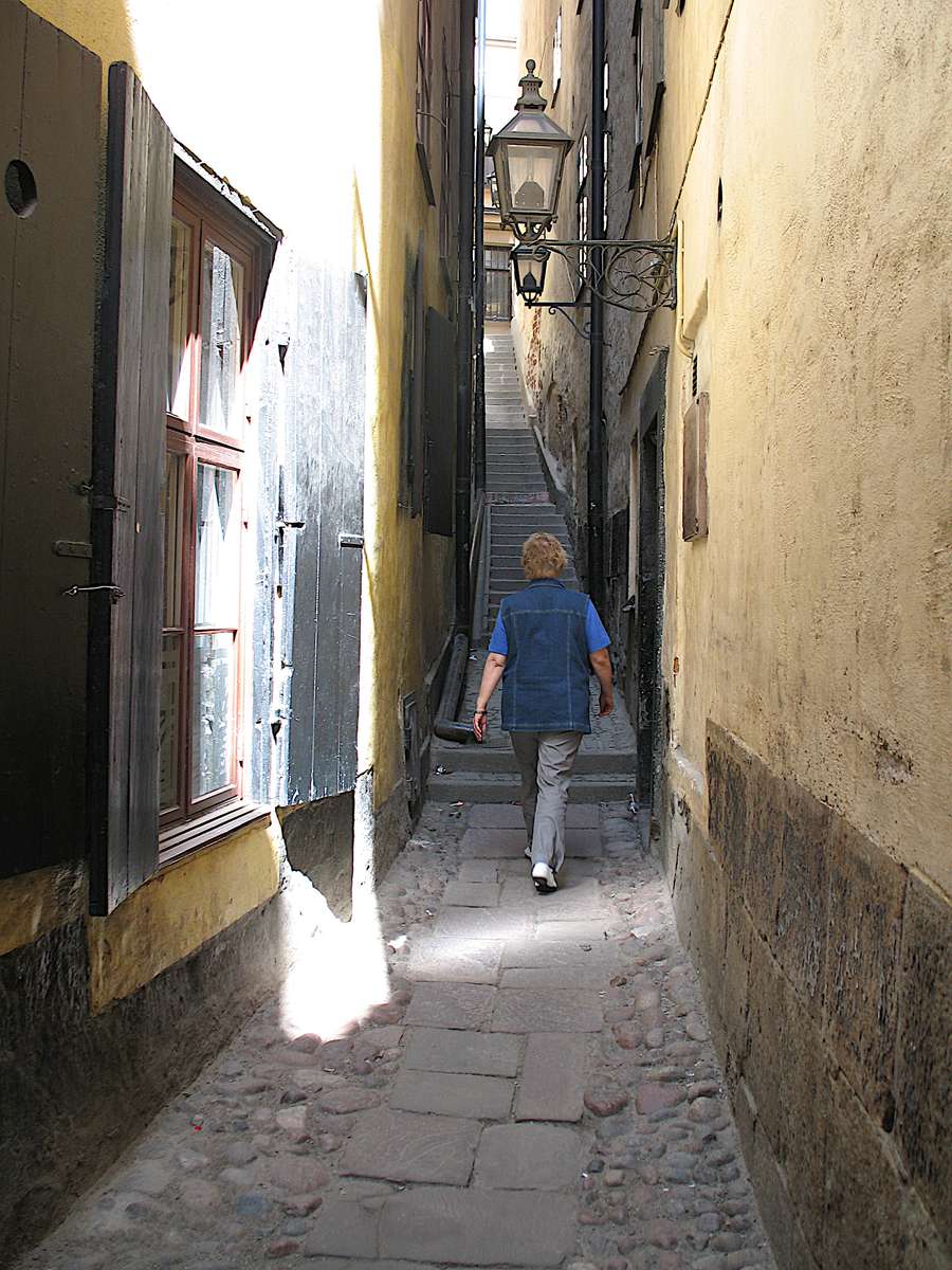 Алея на стария град Стокхолм онлайн пъзел