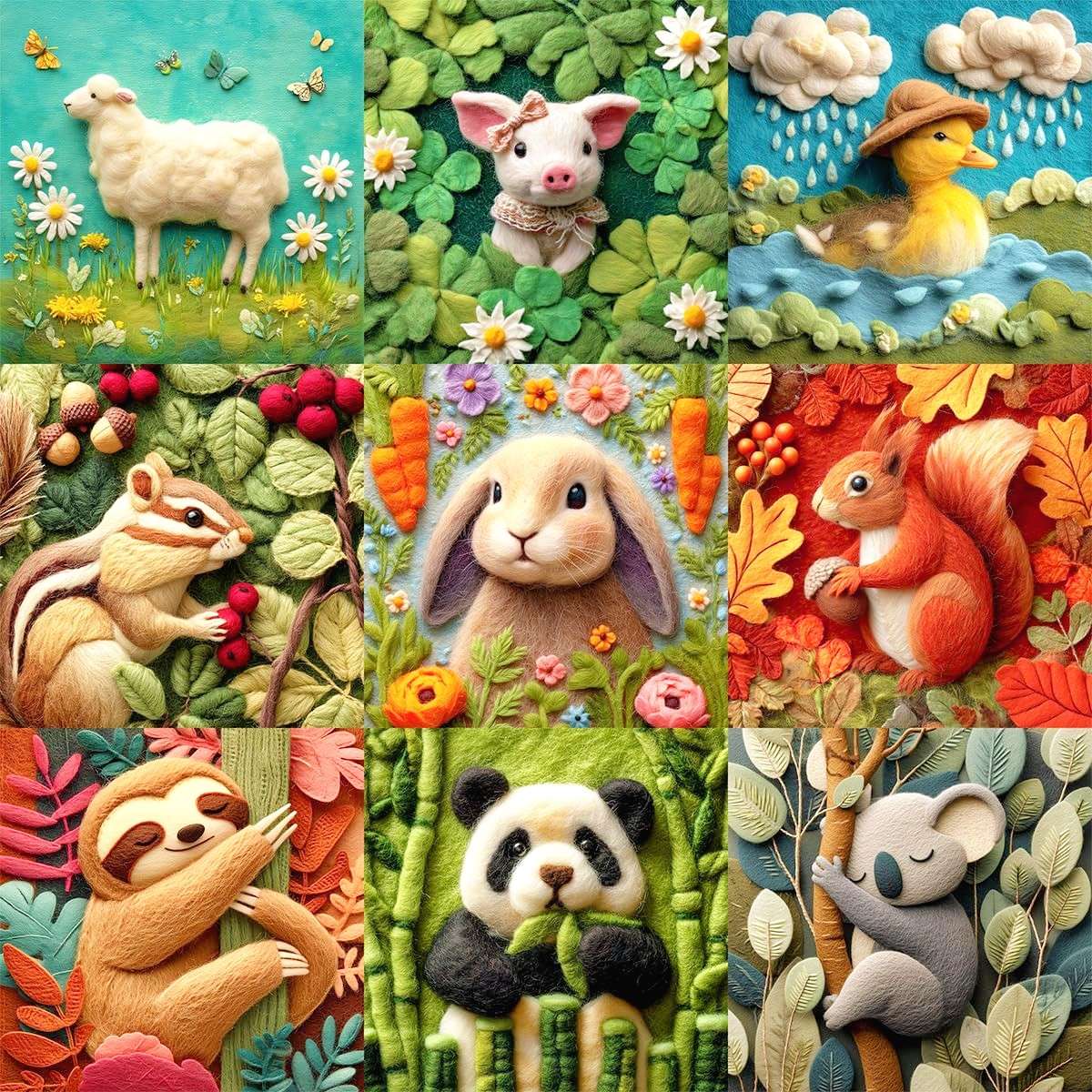 Сладки животни онлайн пъзел