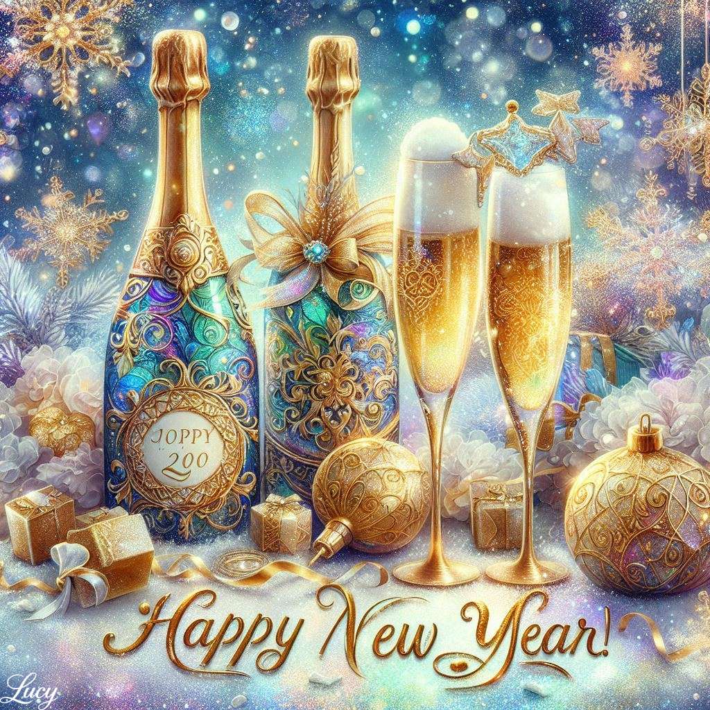 Silvester draußen im Schnee Online-Puzzle