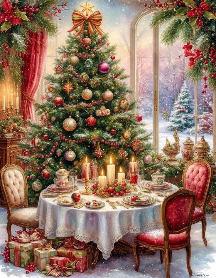 La magie de la table de Noël puzzle en ligne