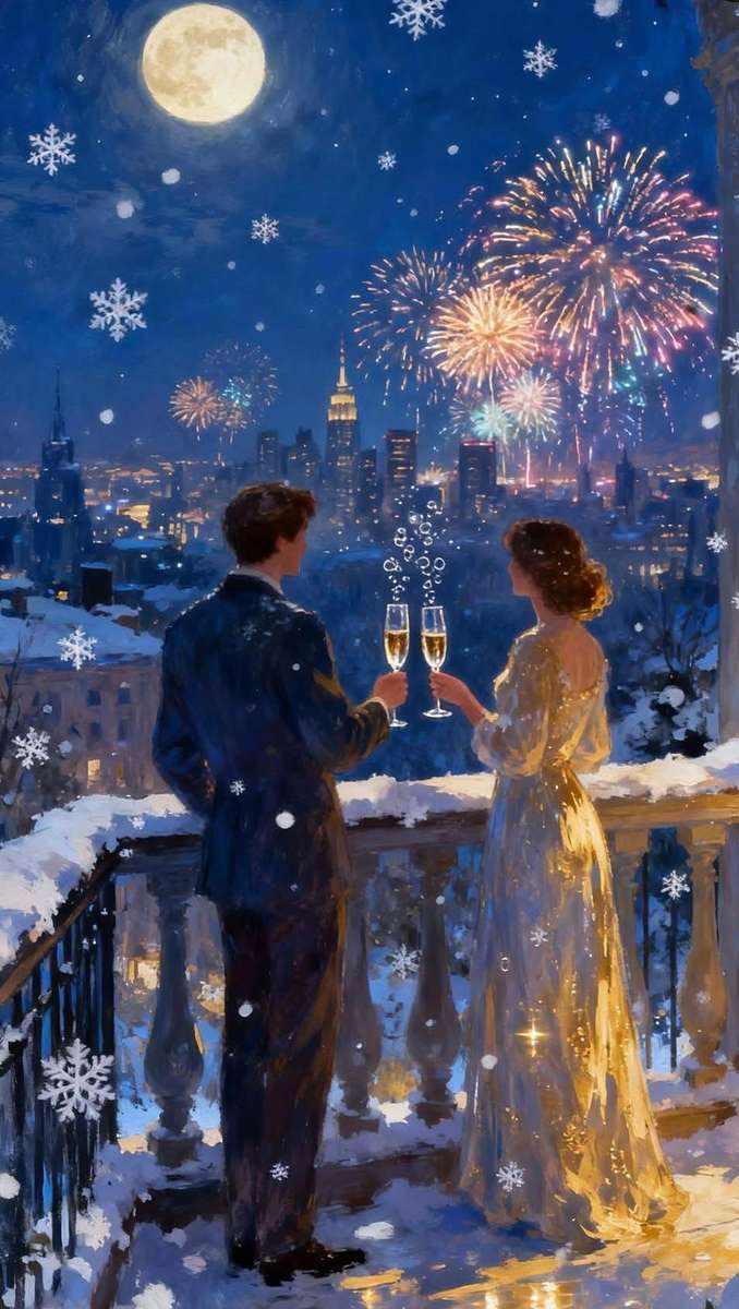 Voici la nouvelle année puzzle en ligne