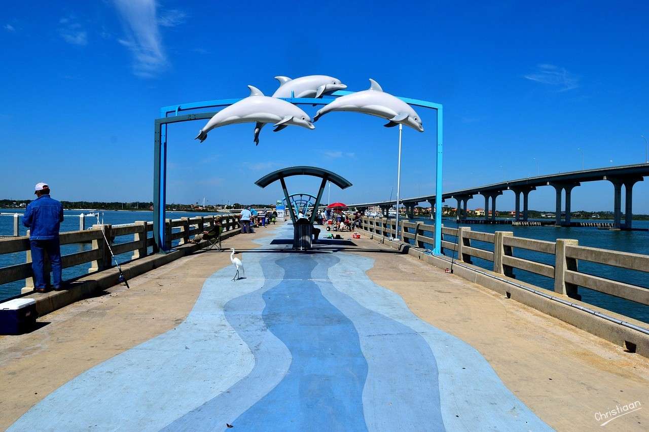 Muelle de pesca, Turismo, Florida. rompecabezas en línea