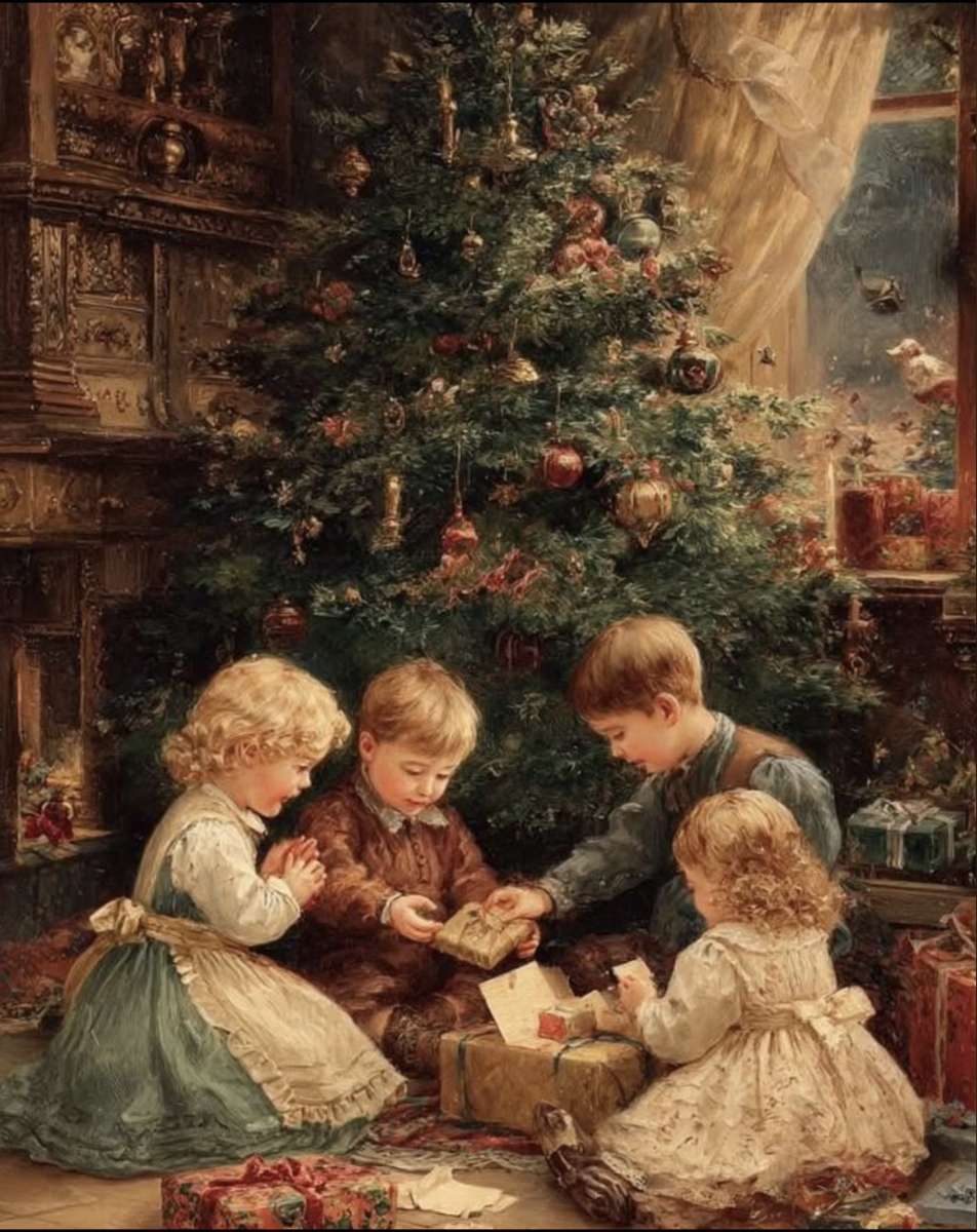 Біля ялинки онлайн пазл