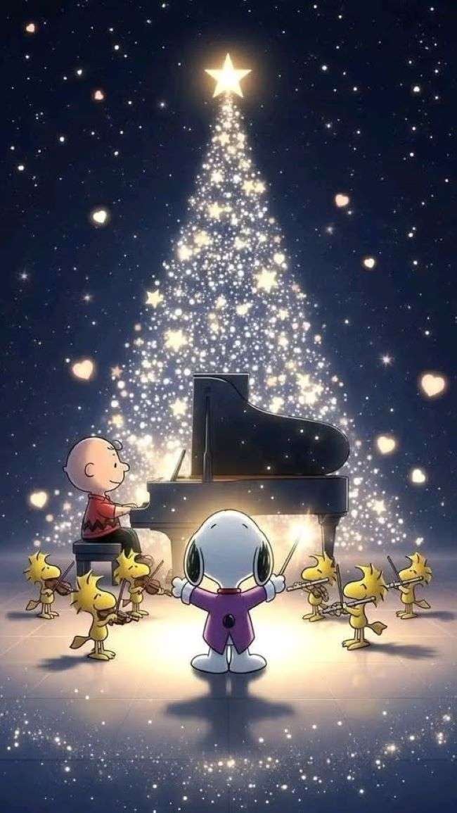 Snoopy och Charlie pussel på nätet