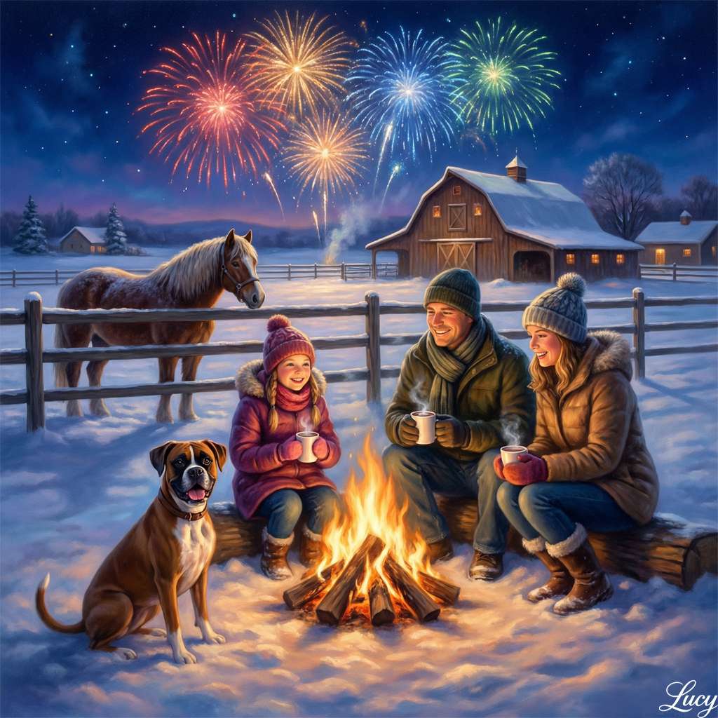 Gezellig wintervuur online puzzel