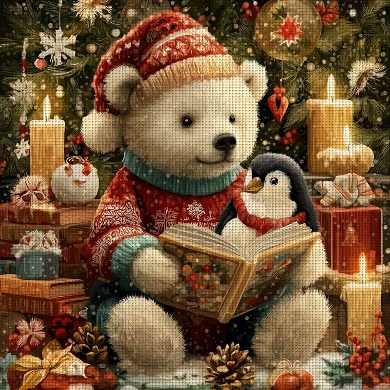 en nalle som läser sagor pussel på nätet