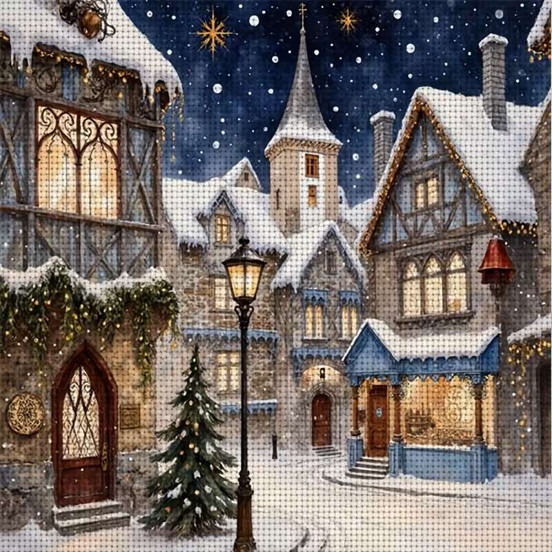 місто, вкрите снігом пазл онлайн