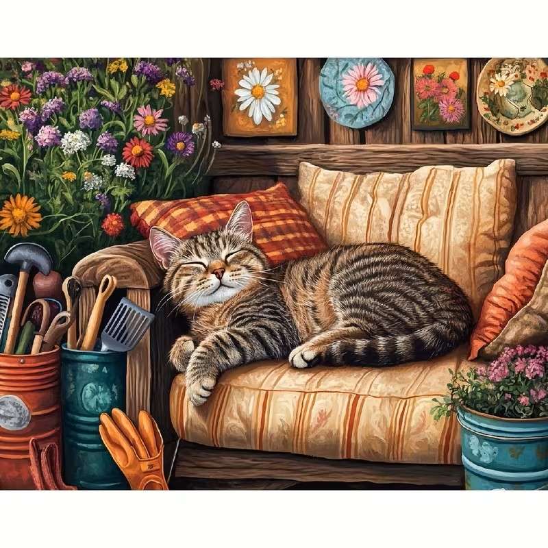 cat nap on the couch online puzzle
